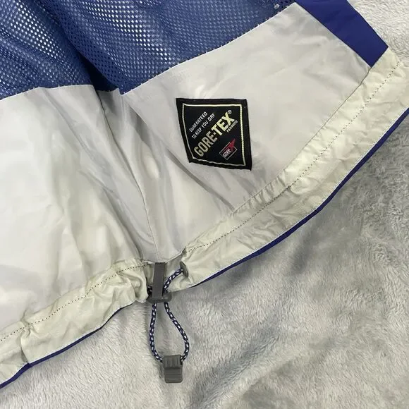 LL Bean Hooded Zip Up Rain Jacket Womens Size Small Goretex Windbreaker Stowaway - Picture 12 of 15